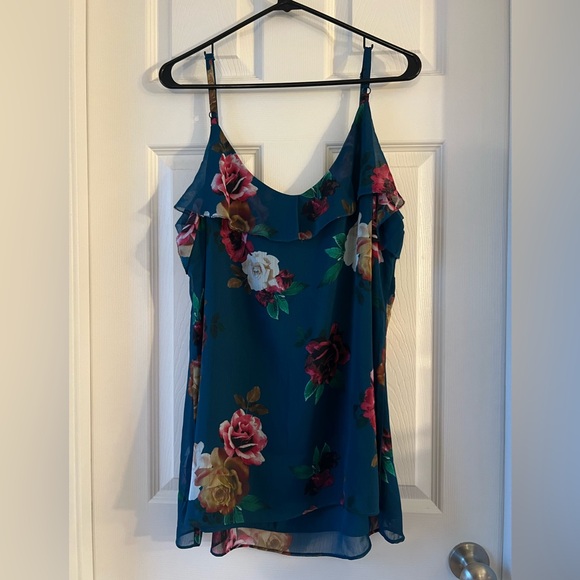 City Chic Nicole Print Cami - teal Size 18 - Picture 4 of 10